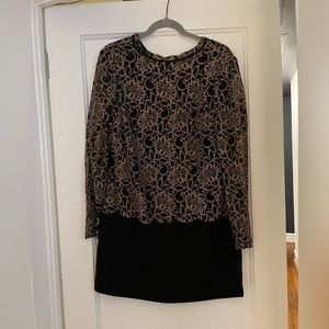 Ted Baker Dress black/brownish nude overlay… only wore twice
